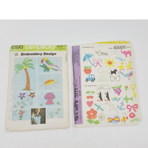 Lot of 4 Vintage Patterns (Embroidery & Monogram) - Picture 4 of 5